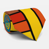 Quadrate der 70er Jahre Krawatte (Gerollt)