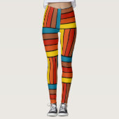 Quadrate der 70er Jahre Leggings (Vorderseite)