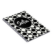 Quadrate der fett geometrischen Schwarz-weißen Kre Notizblock (Rechte Seite)