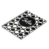 Quadrate der fett geometrischen Schwarz-weißen Kre Notizblock (Linke Seite)