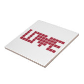 Quadrate der niedlichen roten Liebe Fliese (Seite)