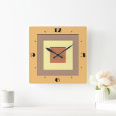 Quadrate der Schichten Mitte des Jahrhunderts - Er Quadratische Wanduhr (Zuhause)