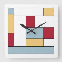 Quadrate des roten, gelben Farbblocks Mitte des Ja