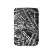 Quadrate Ecken in dicken grauen Linien auf schwarz Badematte (Vorderseite Vertikal)