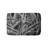 Quadrate Ecken in dicken grauen Linien auf schwarz Badematte (Vorderseite)