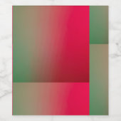 Quadrate für rote und grüne Gradienten Weinetikett (Einzelnes Label)