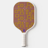 Quadrate Geometric Modern Sleek Pickleball Paddle (Rückseite)