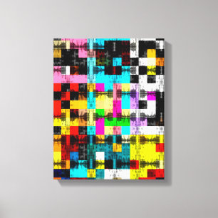 Quadrate Geometrische farbige abstrakte Kunst Leinwanddruck