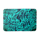 Quadrate gespiegelt in Cyan-Bild Badematte (Vorderseite)