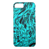 Quadrate gespiegelt in Cyan-Bild Case-Mate iPhone Hülle (Rückseite)