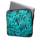 Quadrate gespiegelt in Cyan-Bild Laptopschutzhülle (Vorderseite Links)