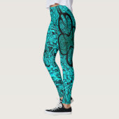 Quadrate gespiegelt in Cyan-Bild Leggings (Links)