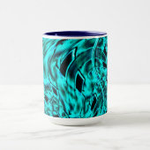 Quadrate gespiegelt in Cyan-Bild Tasse (Zentrum)