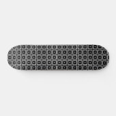 Quadrate II - Schwarz und Weiß Skateboard (Horizontal)