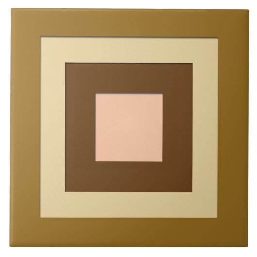 Quadrate in der Mitte des Jahrhunderts - braun und Fliese (Vorderseite)