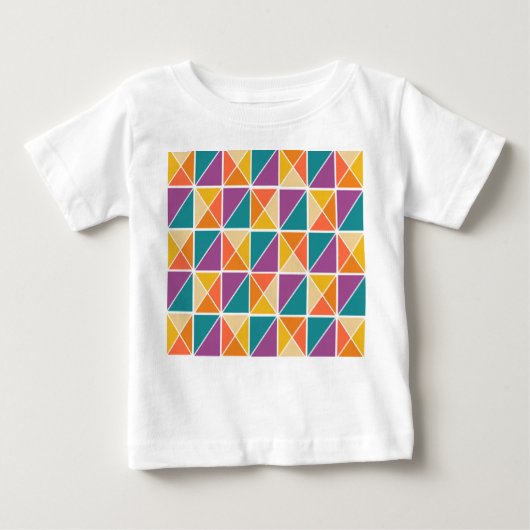 Quadrate in Dreiecke Baby T-shirt (Vorderseite)