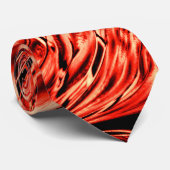 Quadrate in Korallen oder Rot gespiegelt Krawatte (Gerollt)