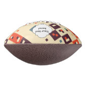 Quadrate in Retrofarben abstraktes Design Football (Gedreht 90)