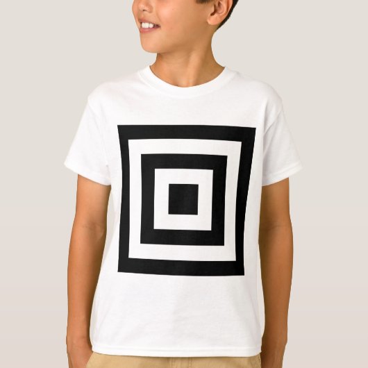 Quadrate innerhalb von Quadraten T-Shirt (Vorderseite)