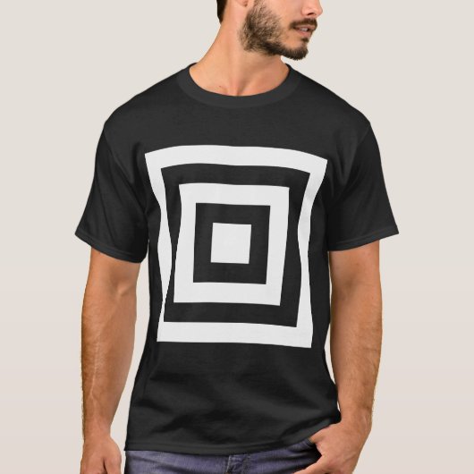 Quadrate innerhalb von Quadraten T-Shirt (Vorderseite)
