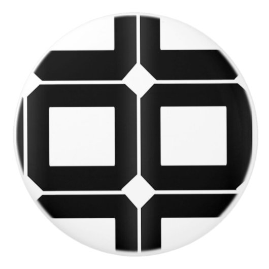 Quadrate Keramikknauf (Vorderseite)