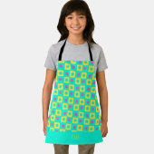 Quadrate & Kreise Gelbrosa Minimales Muster Schürze (Insitu)