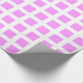 Quadrate - Leichte Violette auf Weiß Geschenkpapier (Ecke)