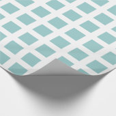 Quadrate - Light Blue Green on White Geschenkpapier (Ecke)