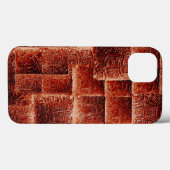 Quadrate mit dunkelroter und hellroter Wandstruktu Case-Mate iPhone Hülle (Rückseite (Horizontal))
