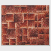 Quadrate mit dunkelroter und hellroter Wandstruktu Geschenkpapier (Flach)