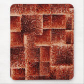 Quadrate mit dunkelroter und hellroter Wandstruktu Mousepad (Vorne)