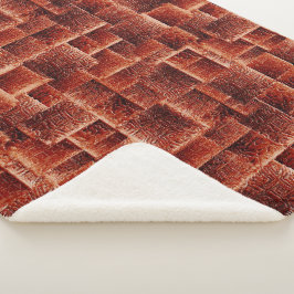 Quadrate mit dunkelroter und hellroter Wandstruktu Sherpadecke