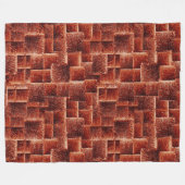Quadrate mit etwas heller und dunkelroter Wandstru Fleecedecke (Vorderseite (Horizontal))