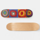 Quadrate mit konzentrischen Kreisen 3 | Kandinsky Skateboard (Horizontal)