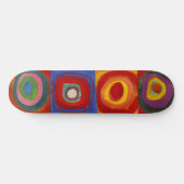 Quadrate mit konzentrischen Kreisen 3 | Kandinsky  Skateboard (Horizontal)