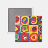 Quadrate mit konzentrischen Kreisen Hiroaki Takaha Magnet (Vorderseite/Rückseite)