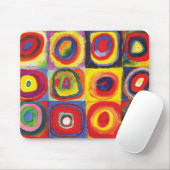 Quadrate mit konzentrischen Kreisen Hiroaki Takaha Mousepad (Mit Mouse)