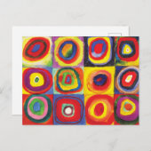 Quadrate mit konzentrischen Kreisen Hiroaki Takaha Postkarte (Vorne/Hinten)