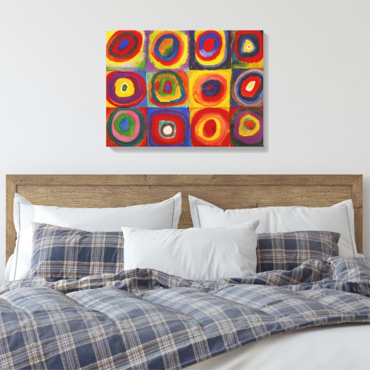Quadrate mit konzentrischen Kreisen | Kandinsky | Leinwanddruck (Insitu (Schlafzimmer))