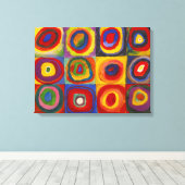 Quadrate mit konzentrischen Kreisen | Kandinsky | Leinwanddruck (Insitu (Holzboden))