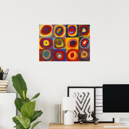 Quadrate mit konzentrischen Kreisen, Kandinsky Poster (Heimbüro)