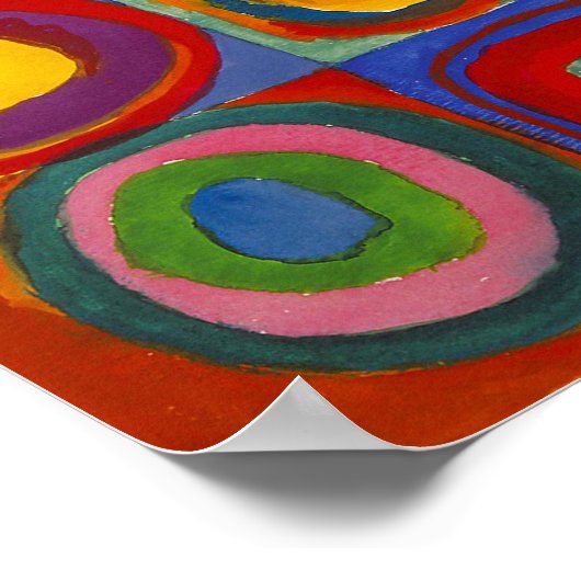 Quadrate mit konzentrischen Kreisen | Kandinsky | Poster (Ecke)