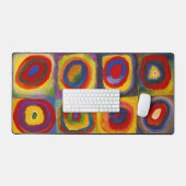 Quadrate mit konzentrischen Kreisen | Kandinsky | Schreibtischunterlage (Tastatur & Maus)