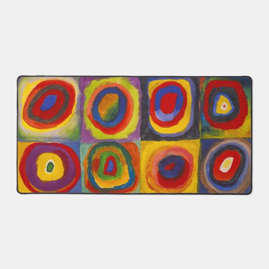 Quadrate mit konzentrischen Kreisen | Kandinsky | Schreibtischunterlage (Vorderseite)