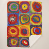 Quadrate mit konzentrischen Kreisen | Kandinsky | Sherpadecke (Vorderseite)