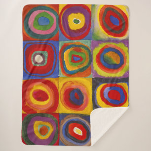 Quadrate mit konzentrischen Kreisen   Kandinsky   Sherpadecke