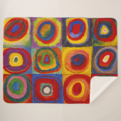 Quadrate mit konzentrischen Kreisen | Kandinsky | Sherpadecke (Vorderseite (Horizontal))