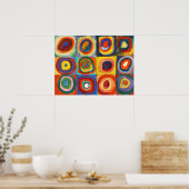 Quadrate mit konzentrischen Kreisen Poster (Küche)