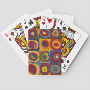 Quadrate mit konzentrischen Kreisen Spielkarten