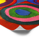 Quadrate mit konzentrischen Kreisen Vintage Poster (Ecke)